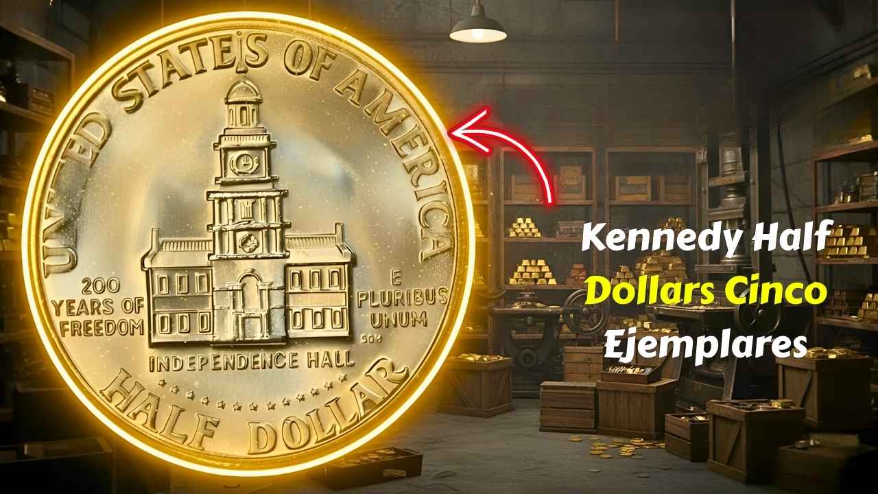 Kennedy Half Dollars Cinco Ejemplares de Calidad Museo
